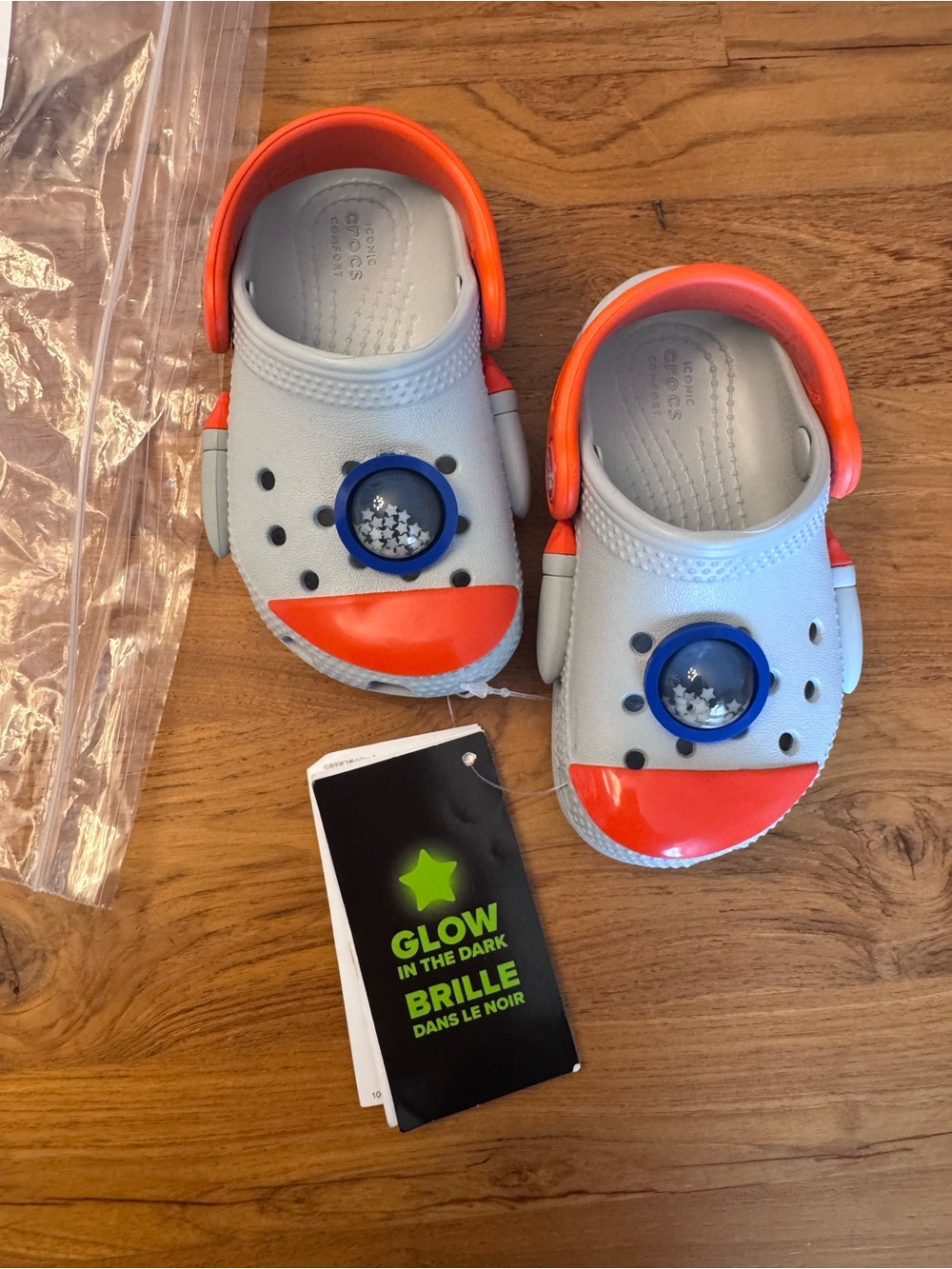 Crocs Kids Classic I AM Clogs (Toddler) - Rocket Ship- size c6 -